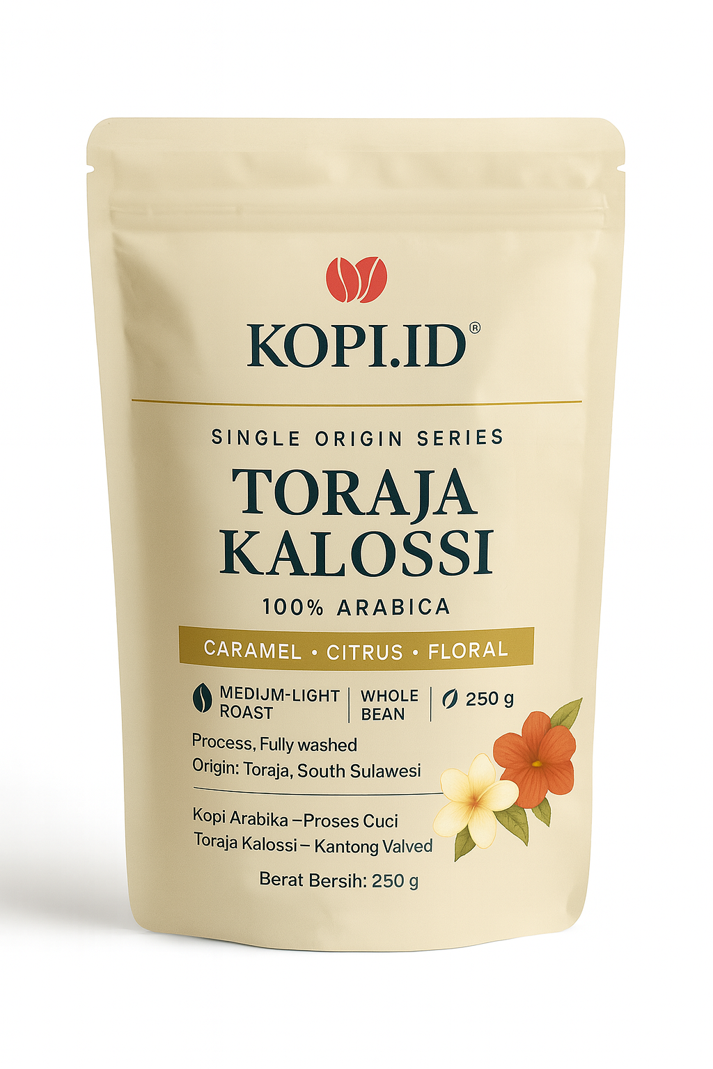 Toraja Kalossi Washed — Whole Bean 250g